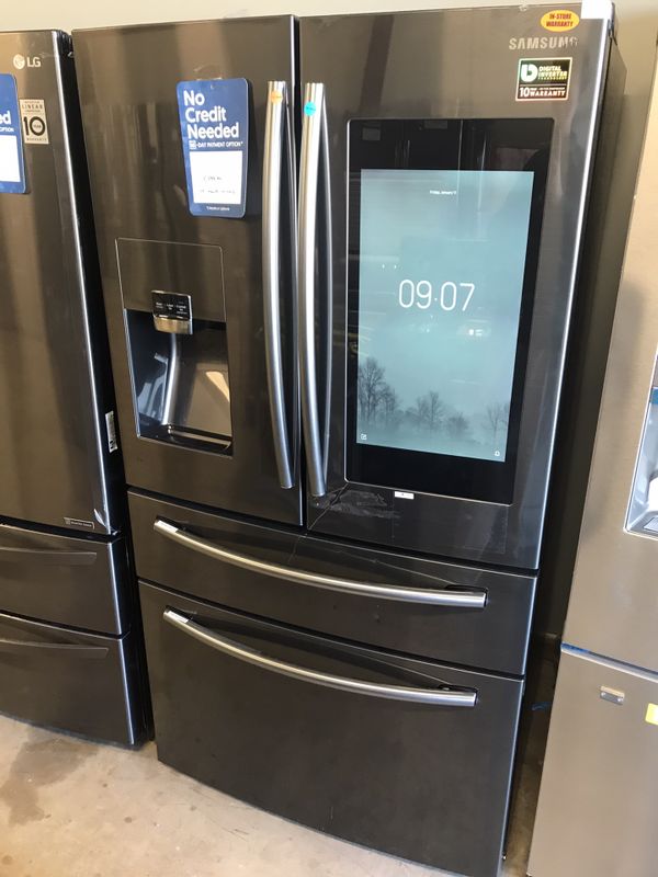 Brand new never used Samsung family hub refrigerator finance no credit check no interest just