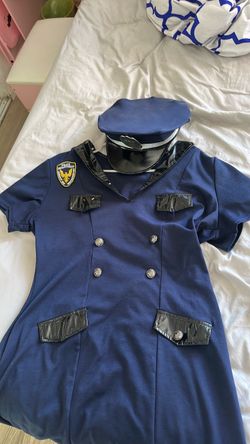 Adult Police Officer Halloween Costume with Hat