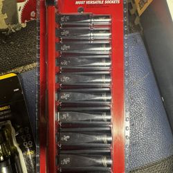 Milwaukee Four Flat Sockets SAE