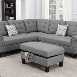Sectional With Ottoman