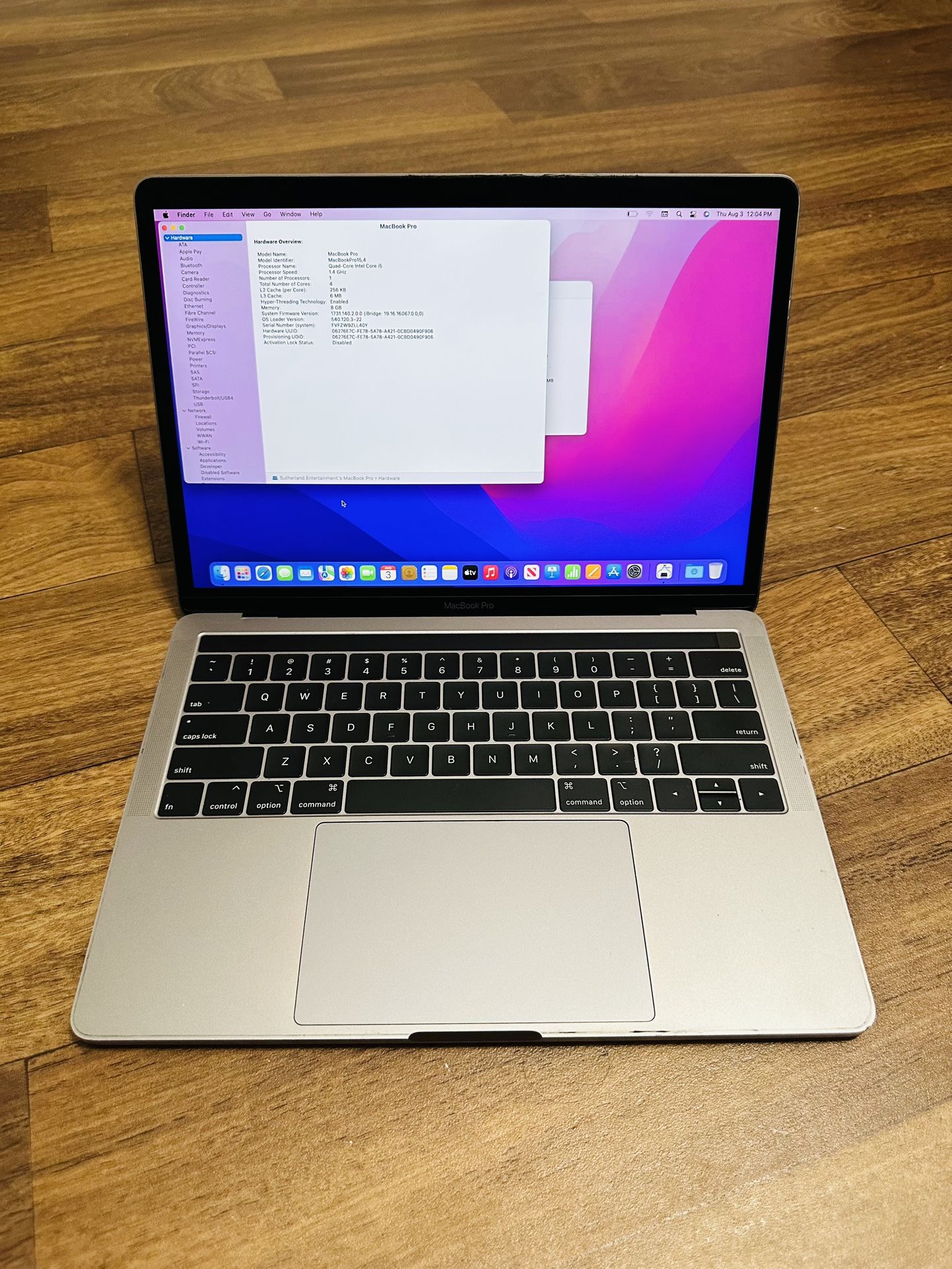 MacBook Pro (13-inch, 2019, Two Thunderbolt 