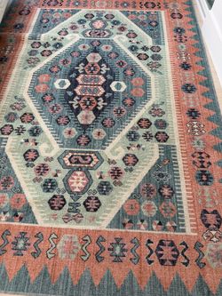 TARGET 7x10 Buttercup Diamond Vintage Persian Style Woven Rug Blue - Threshold