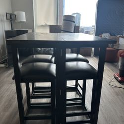 Foldable Table With 4 Chairs