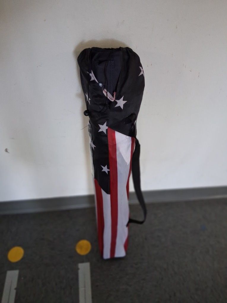 Adult Outdoor Portable Camp Chair with U.S. Flag Design