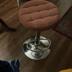 Vintage Rouge Colored Soft Bar Stool 
