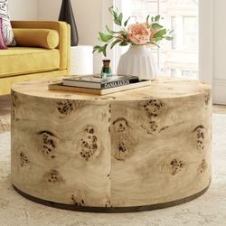 Brand New Burl Wood Coffee Table