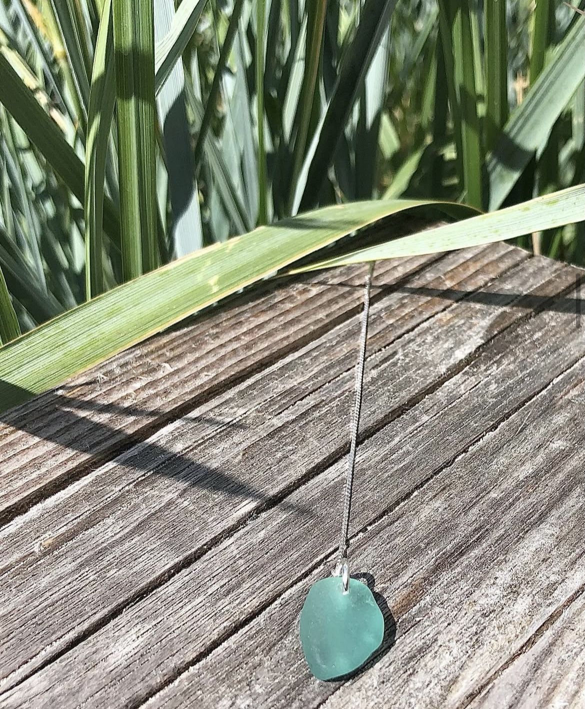 Single Sea Glass Sterling Silver Earring 
