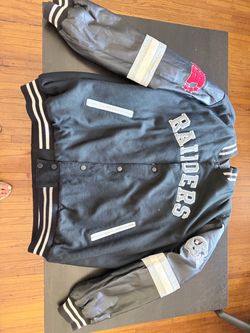 Raiders NFL Varsity Bomber Jacket Reversible