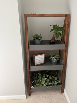 Pottery Barn plant stand - concrete and wood (gently used)