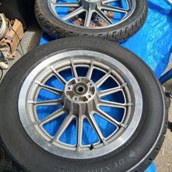Motorcylce Harley tires and rims dunlap american elite