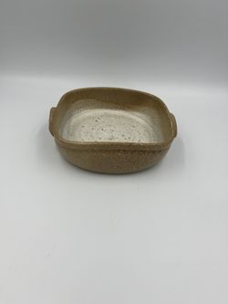 Small Vintage Devica Gres de Viana Portuguese Studio Art Pottery Bake Dish / Table Centerpiece / catchall bowl 