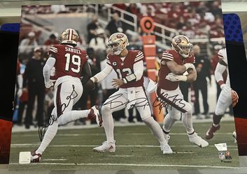 Fanatics Authentic Brock Purdy, Deebo Samuel & Christian McCaffrey Autograph 16x20 49ers Photo