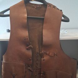 Very Old Hand Made Leather Vest