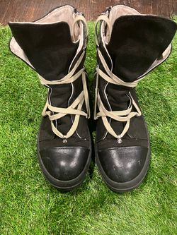 Rick Owen’s black combat boot
