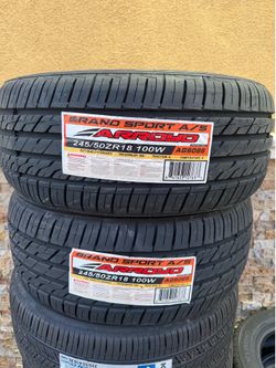 245/50/18 ARROYO ALL SEASON 4 NEW TIRES INSTALLED ✅ INSTALADAS ✅ WE DO ALIGMENT 🔥