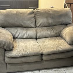 Brown Suede Couch - Moving Sale