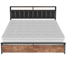 Aydin LED Bed Frame with Drawers and Charging Station