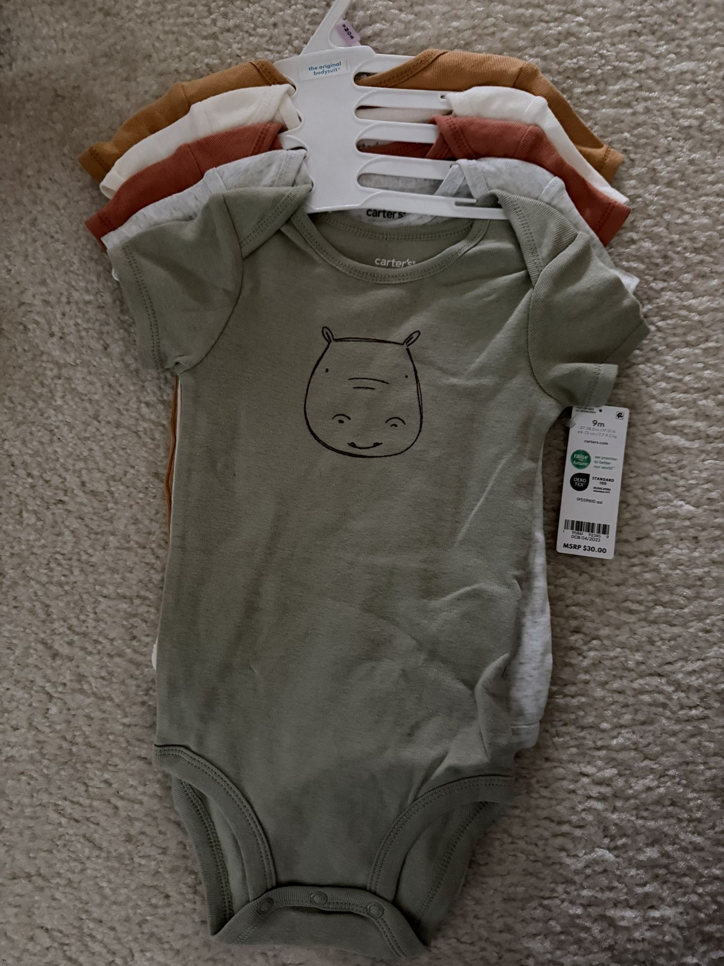 (5) Pack Carters Bodysuit - New 
