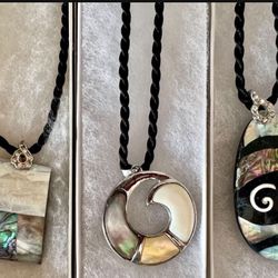 Abalone Pendants With Rope Chain And Box $7 Each