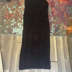 Black Bathroom Rug 