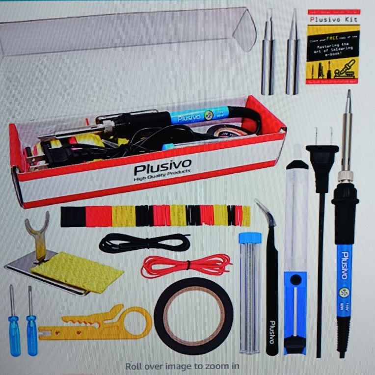 NEW IN BOX Plusivo Soldering Kit 60 Watt
