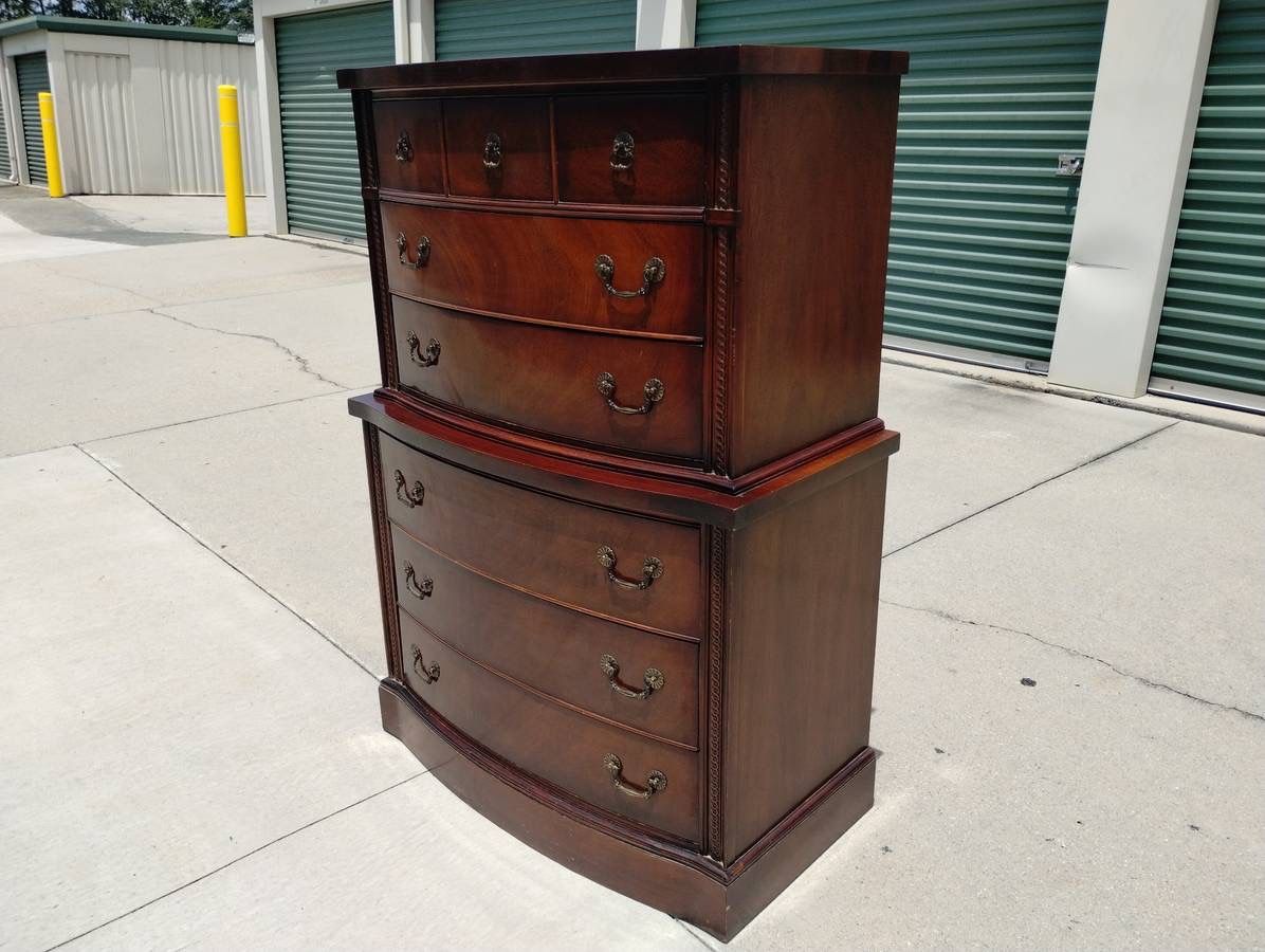 Vintage 1940's Genuine Mahogany Chest on Chest