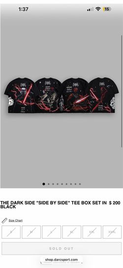 THE DARK SIDE "SIDE BY SIDE" TEE BOX SET IN BLACK