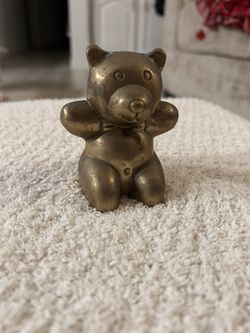 Brass Teddy Bear Figurine