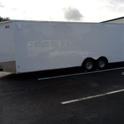 8.5 X 24ft Enclosed Vnose Trailer-Car Truck Motorcycle Hauler Moving Storage ATV UTV Traveling