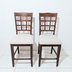 Set Of 2 - 24" Wood Stools