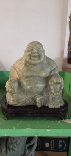 Vintage Happy Buddha Jade greenstone