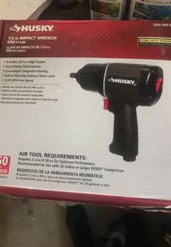 Husky Impact Wrench 1/2 60&