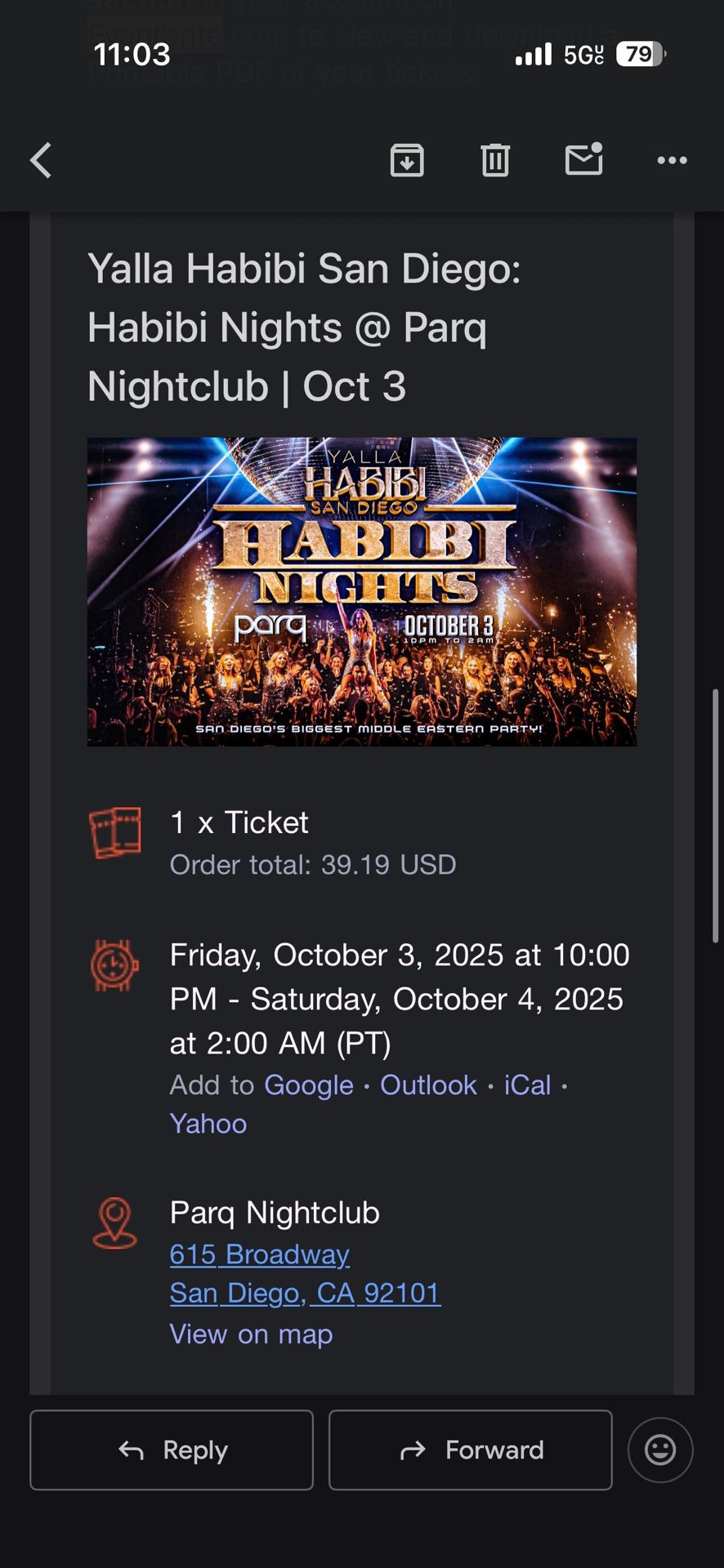 Yalla Habibi San Diego: Habibi Nights @ Parq Nightclub | Oct 3