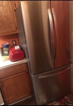 Stainless steel fridge and stove