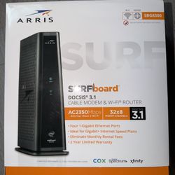 ARRIS SURFboard SBG8300 DOCSIS 3.1 Modem AC2350 Wi-Fi Router Xfinity 1Gbps
