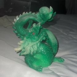 Jade Dragon Statue