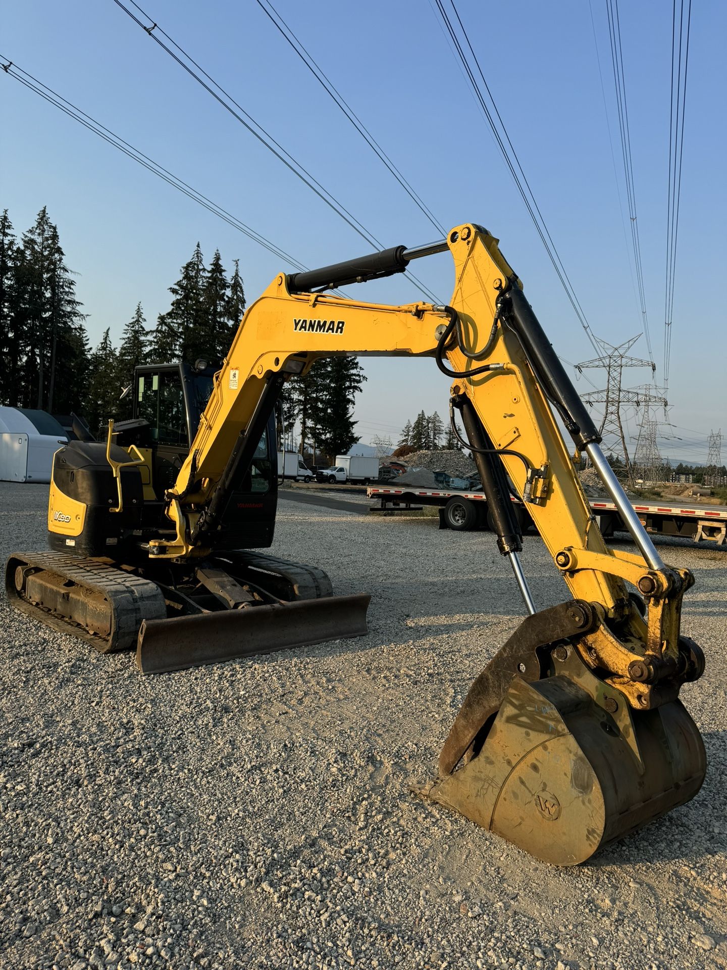 2018 yanmar vio80 1A excavator enclosed cab excellent shape