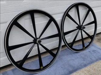 29" R4 BMX 8 Spoke Limited Edition Alloy Mag Complete Wheel Set Black