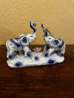 Ceramic Elephants 8” Wide By 6” Height… $10