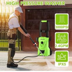 Electric Pressure Washer,Foam Cannon,4 Quick Connect Pressure Nozzles,Power Washer 3000 PSI 2.4 GPM, High Pressure Cleaning Machine for Cars/Fences/Dr