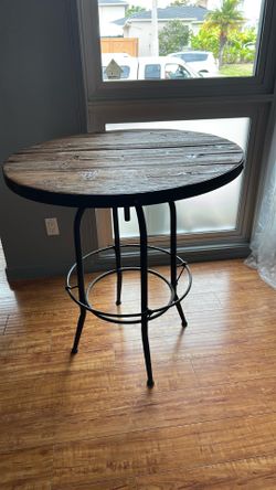 Rustic high bar table- Adjustable height