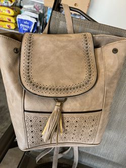 Beige Backpack 
