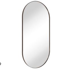 TEHOME Oil Rubbed Bronze 20x40'' Oval Mirror Dark Bronze Capsule Pill Shaped Bathroom Vanity Mirror 40 x 20 inch Oblong Metal Framed Mirror in Stainle