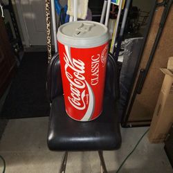 Coca Cola Trash Can Bank Vintage 
