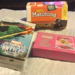 Three Game For Children To Play   Battle Matching   Marvel Battles   Puzzle  Jig Saw  V   Alll For  Just 3.00