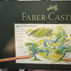 Faber Castell Pitt Pastel Pencils Tin Of 60 Never Used 