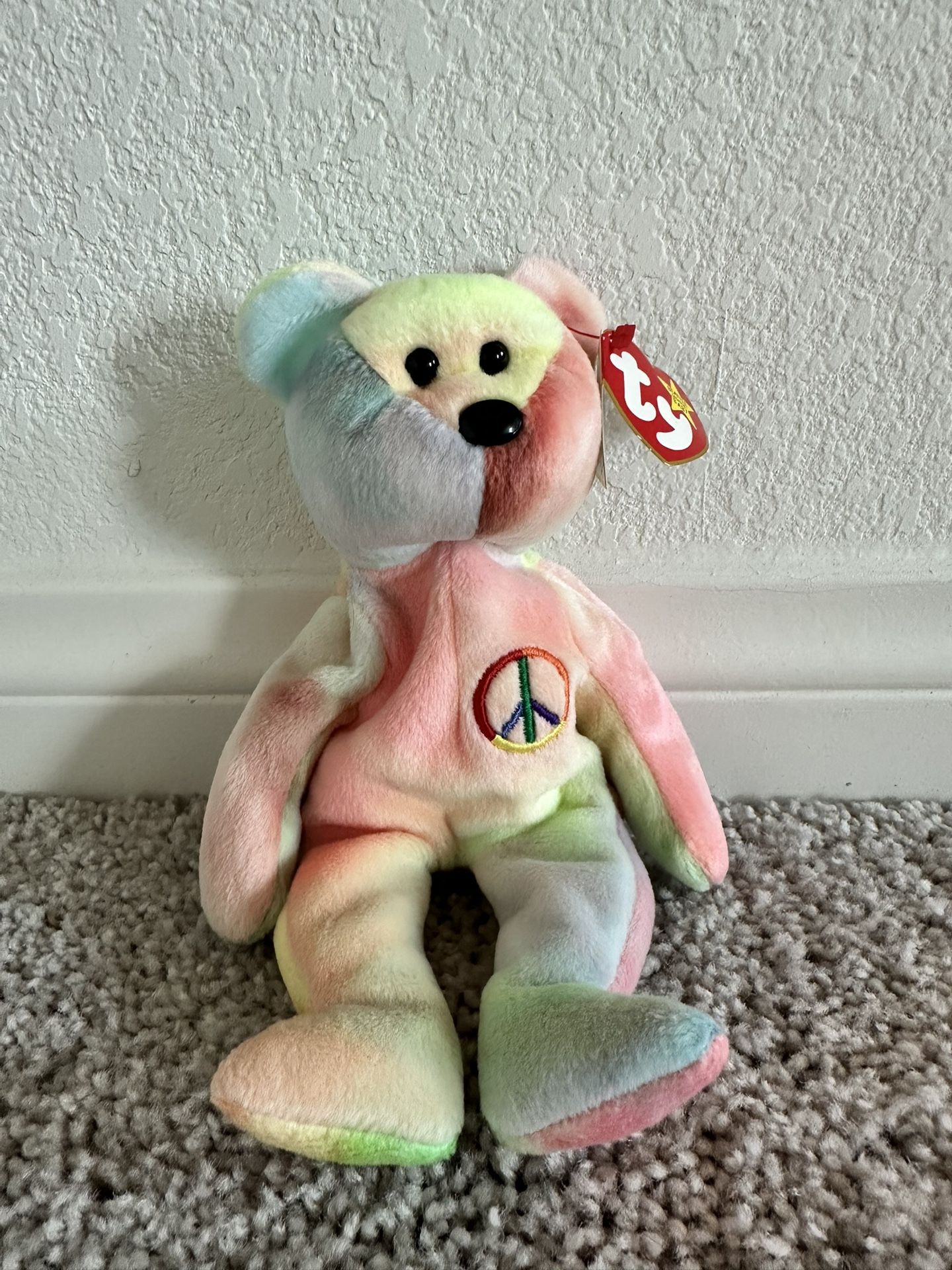 TY Peace Beanie Baby 1996 Rare Misprints