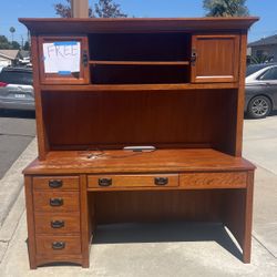Nice And Free Mission style Desk With Return. 