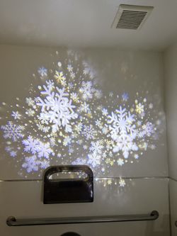 Christmas Snowflake Projector Lights, Double-Head Holiday Light with 4 Snow Patterns, Christmas Decorations Outdoor Indoor, Waterproof Snowfall Led Li