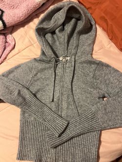 Knit zip up sweater